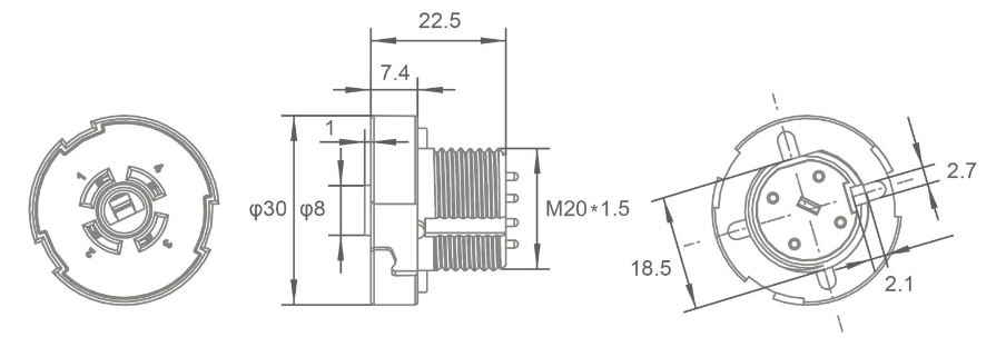 JL-700T zhaga socket spring needle02