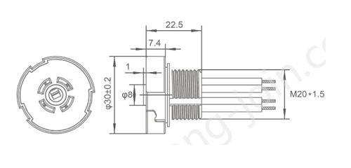 JL-700s zhaga short thread length socket