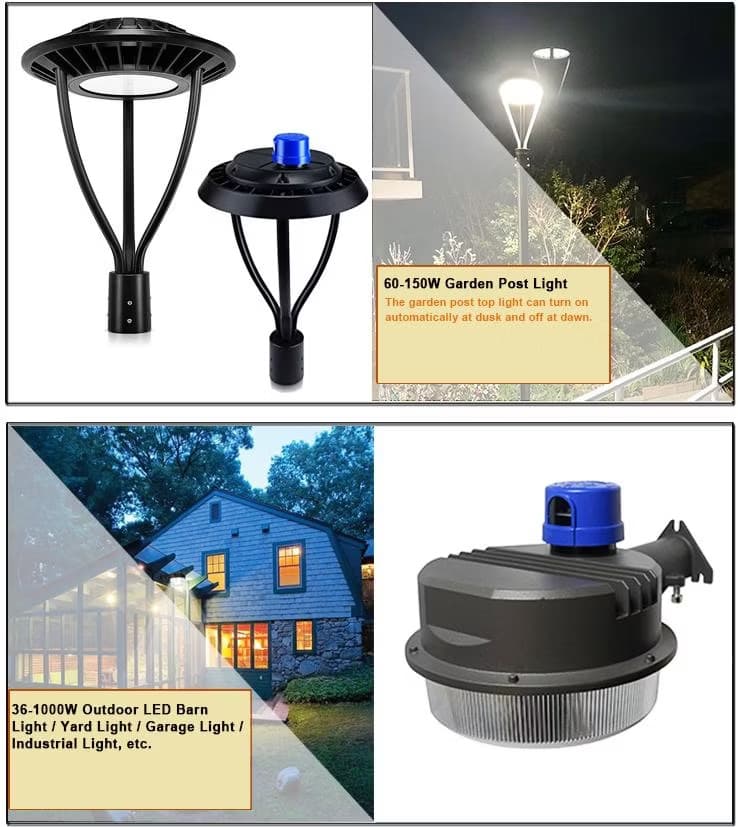 luminária de jardim com aplicação de fotocélula twistlock