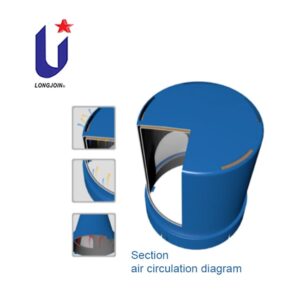 Section air circulation diagram shell design