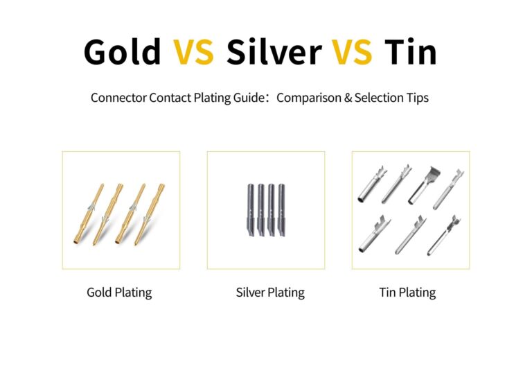 tin plating and gold plating for long join receptacle