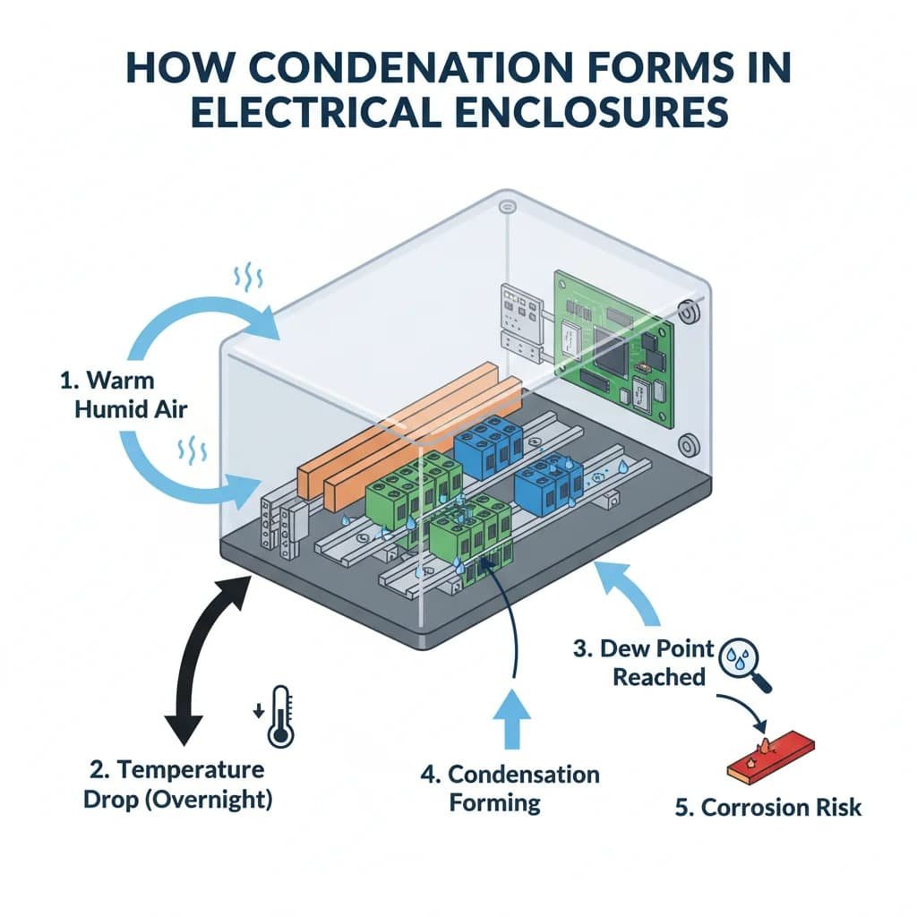 condensation actually cause short circuits work theory